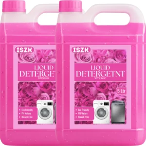ISZK Ultra Wash Liquid Detergent 10L | Top & Front Load | Fabric Care & Stain Removal Rose Liquid Detergent